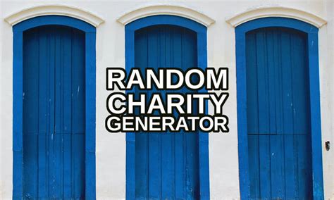 random charity generator.